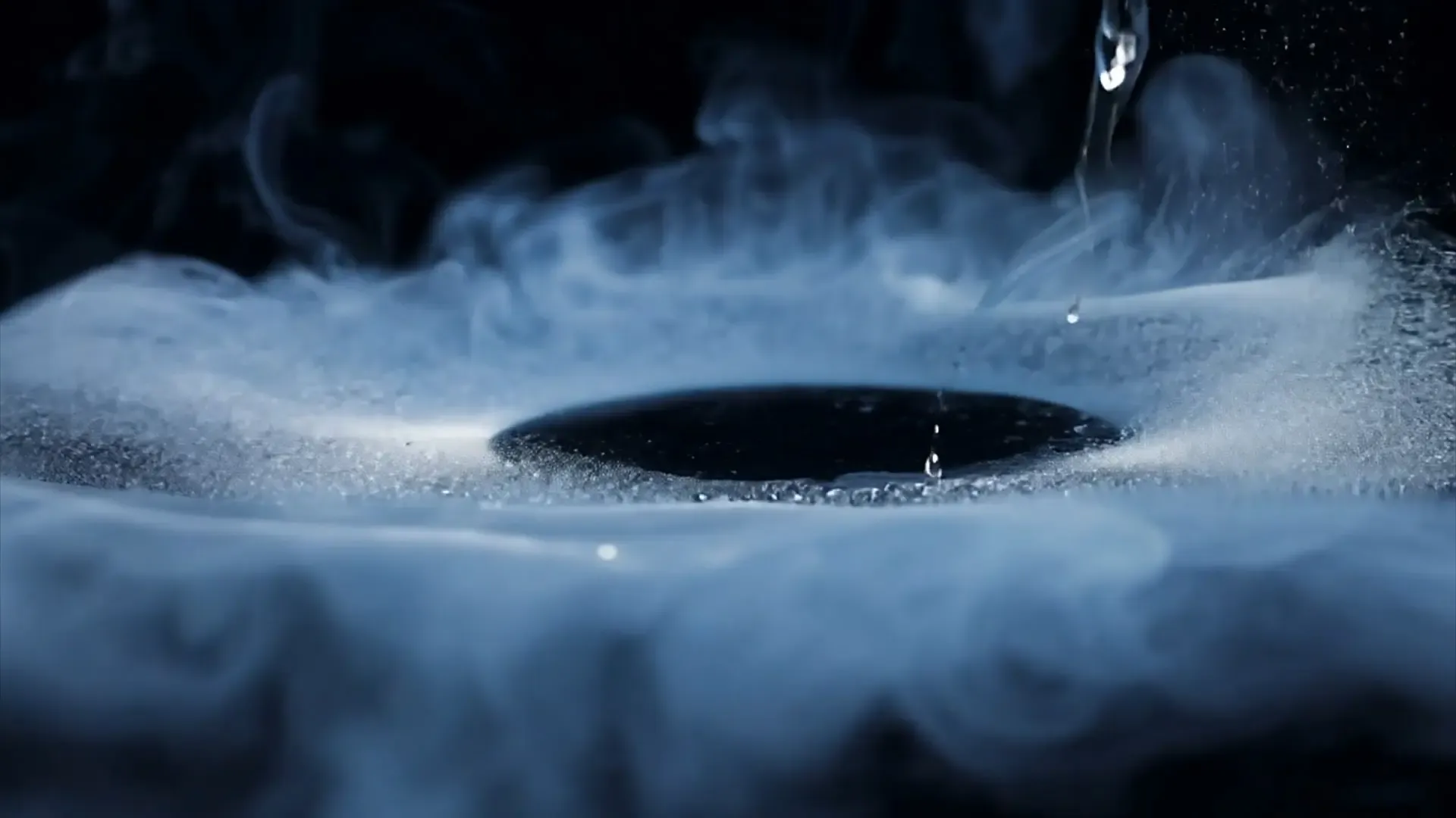 Surreal Water Splash with Smoke for Futuristic Overlay Logo Animation